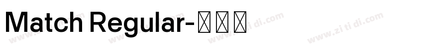 Match Regular字体转换